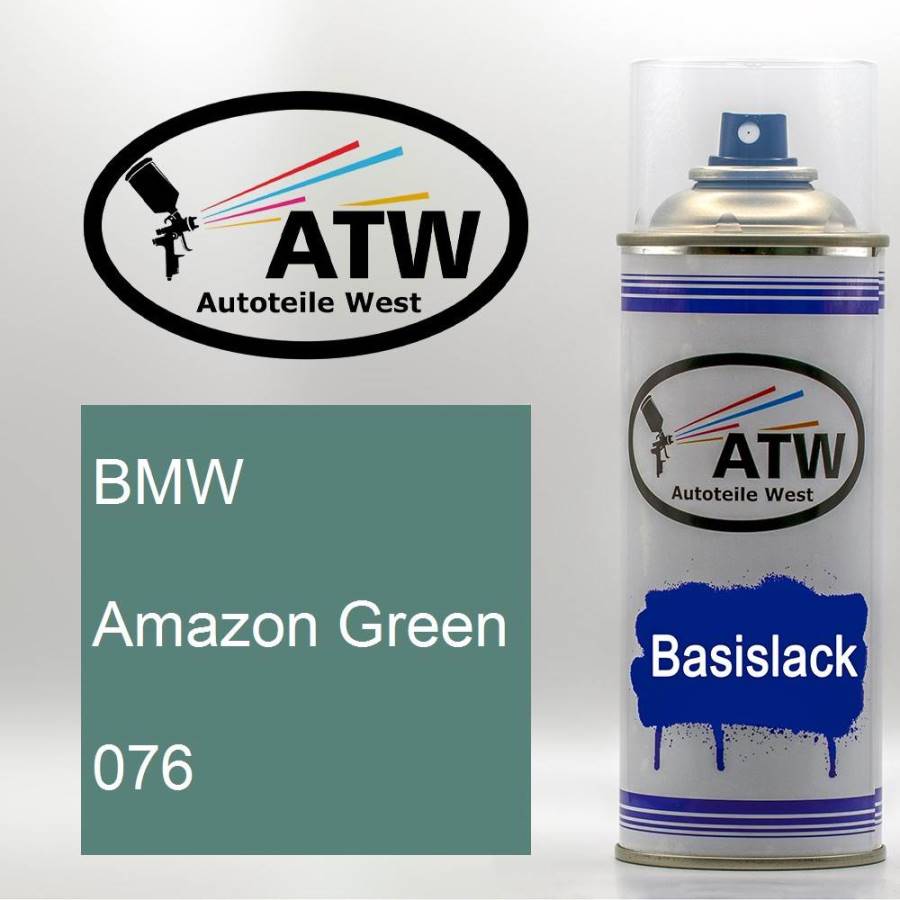 BMW, Amazon Green, 076: 400ml Sprühdose, von ATW Autoteile West.